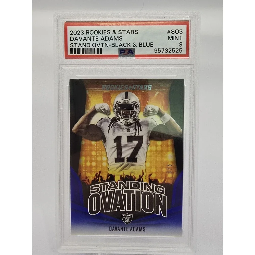 2023 Rookies Stars Davante Adams Black Blue 3/5 PSA 9 Standing Ovation Raiders